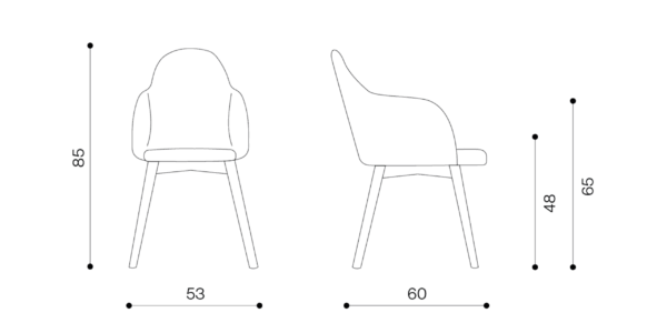 TRABALDO_Technical-Dimensions_VENUS LE ARMCHAIR TRABALDO_Technical-Dimensions_VENUS LE ARMCHAIR