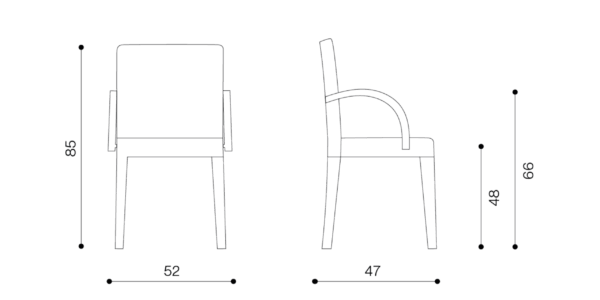 TRABALDO_Technical-Dimensions_FLORANCE ARMCHAIR 227 TRABALDO_Technical-Dimensions_FLORANCE ARMCHAIR 227
