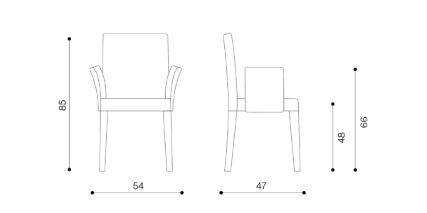 TRABALDO_Technical-Dimensions_FLORANCE ARMCHAIR